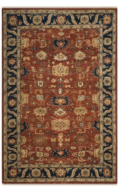 Heriz Hrz277a Rust - Navy Area Rug