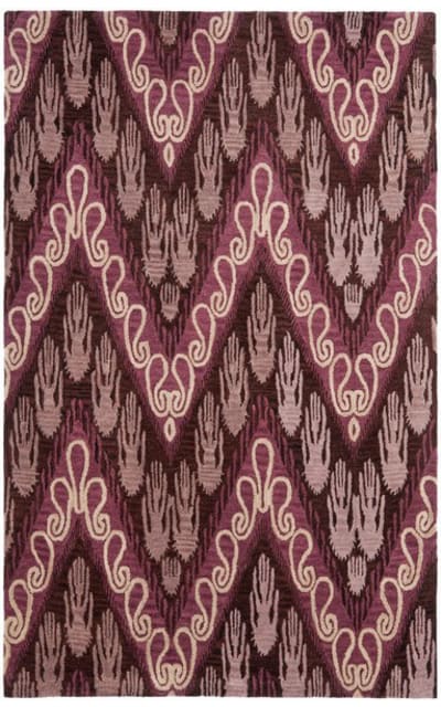 Ikat IKT473A Dark Brown - Purple Area Rug Clearance