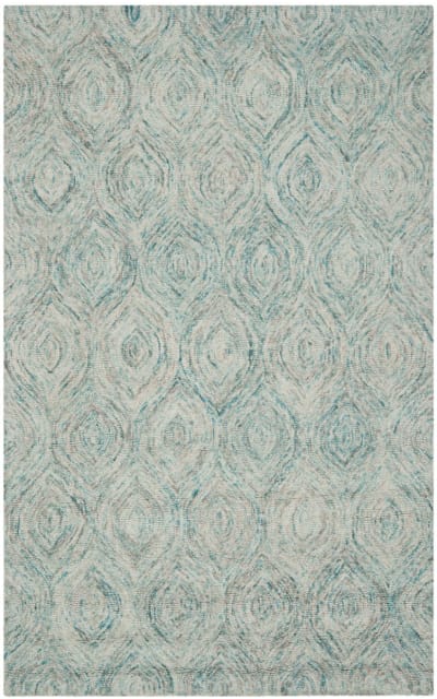 Ikat IKT631A Ivory - Sea Blue Area Rug