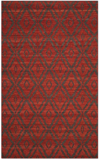 Kilim KLM215B Rust - Grey Area Rug