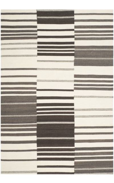Kilim KLM953B Brown - Ivory Area Rug