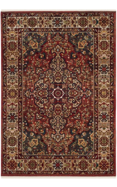 Kashan Ksn305l Red - Ivory Area Rug
