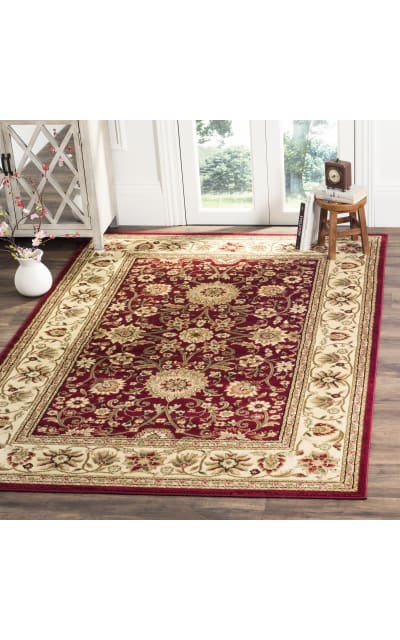 Lyndhurst LNH212F Red - Ivory Area Rug
