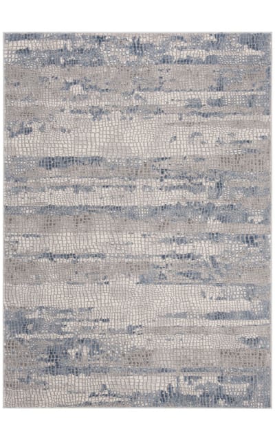 Meadow MDW182F Grey - Navy Area Rug