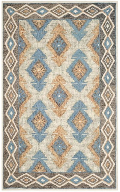 Micro-Loop Mlp401a Blue - Beige Area Rug