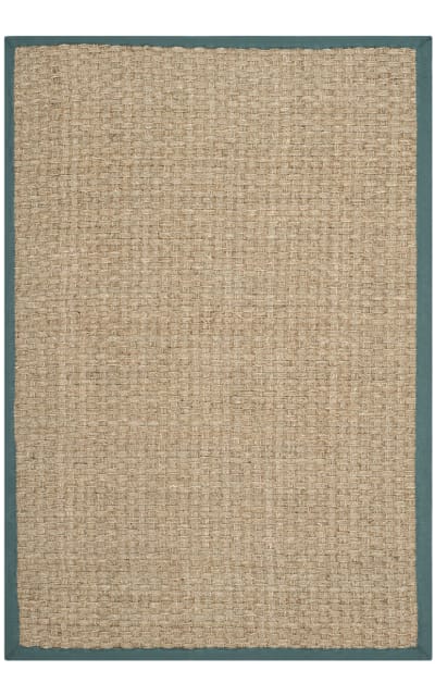 Natural Fiber NF114M Natural - Light Blue Area Rug