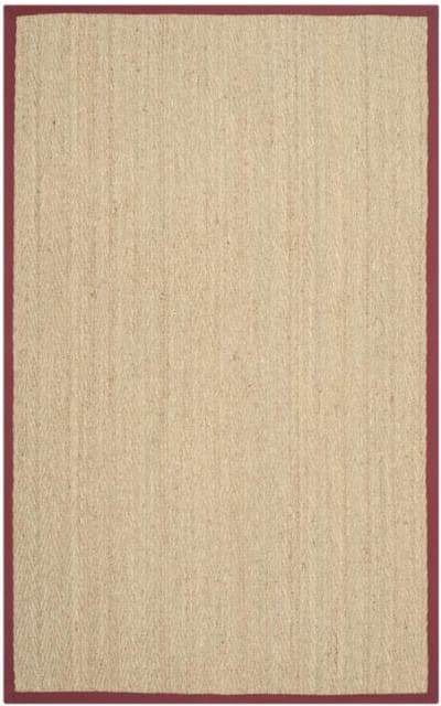 Natural Fiber NF115D Natural - Red Area Rug Clearance