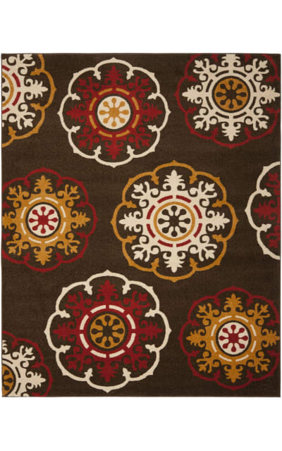 Newbury Nwb8699 Brown - Red Area Rug