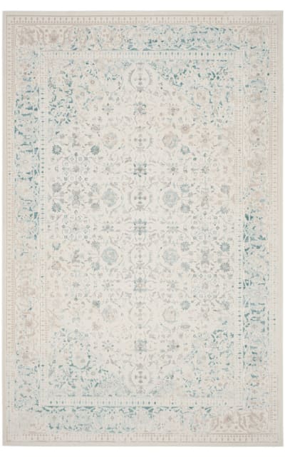 Passion Pas405b Turquoise - Ivory Area Rug