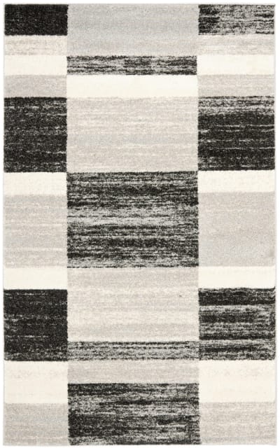 Retro Ret2692 Black - Light Grey Area Rug
