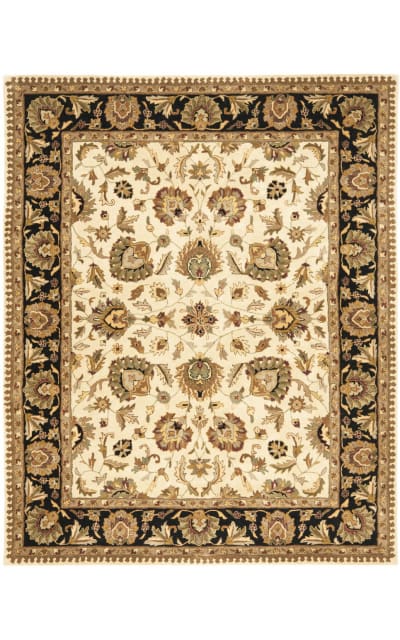 Royalty Roy219a Beige - Black Area Rug