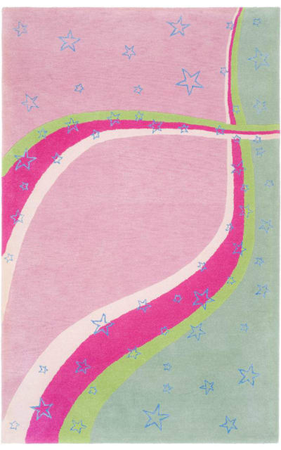Kids Sfk338a Green - Pink Area Rug Clearance