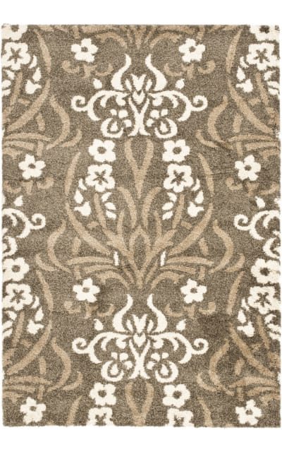 Florida Shag Sg457-7913 Smoke - Beige Area Rug