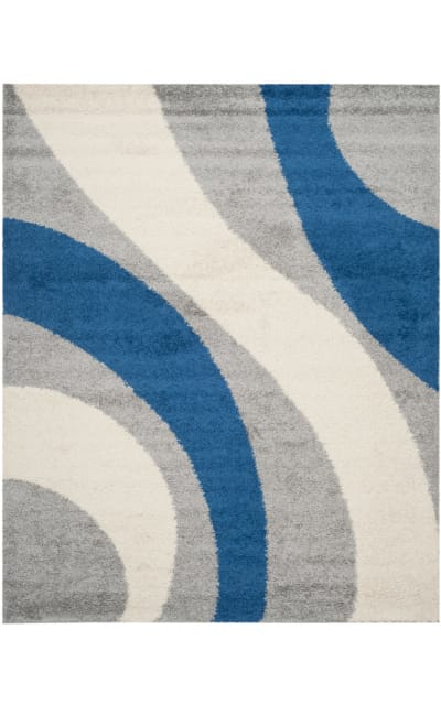 Shag Sg914-8065 Grey - Blue Area Rug