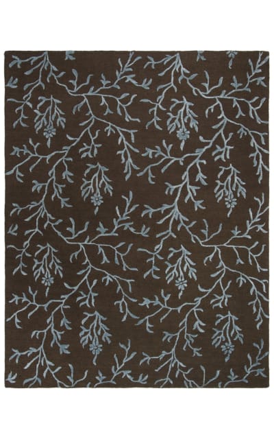 Soho SOH214B Brown - Light Blue Area Rug