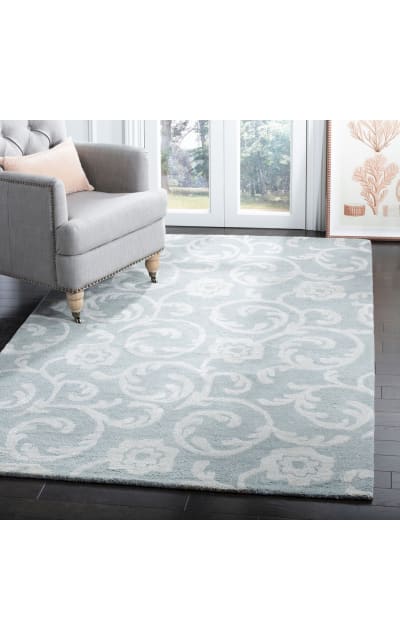 Soho SOH415B Light Blue - Silver Area Rug Clearance