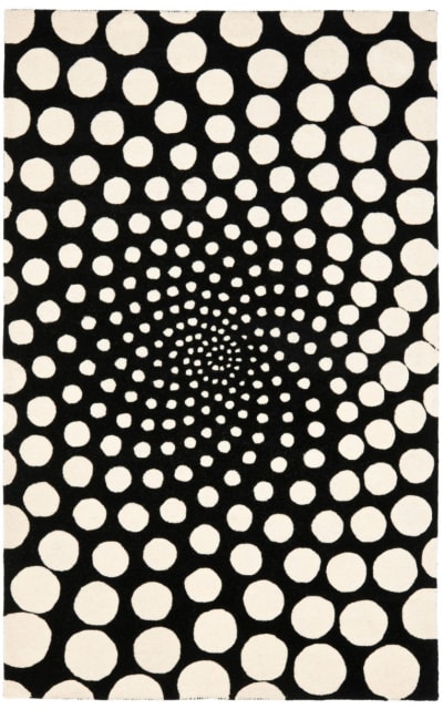Soho SOH766B Black - Ivory Area Rug