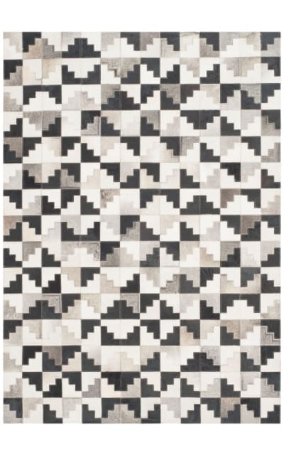 Studio Leather Stl172a Ivory - Black Area Rug