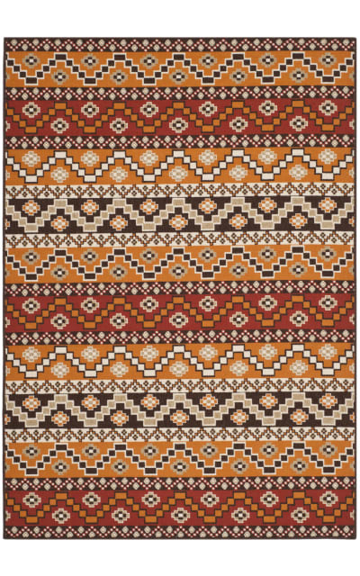 Safavieh Veranda Ver095 Red - Chocolate Area Rug