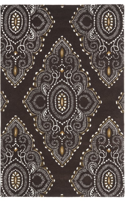 Wyndham Wyd372b Brown - Ivory Area Rug
