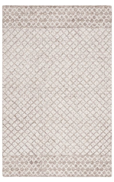 Abstract Abt203T Ivory - Brown Area Rug