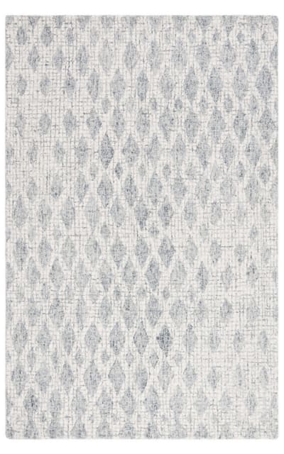 Abstract Abt206F Grey - Ivory Area Rug