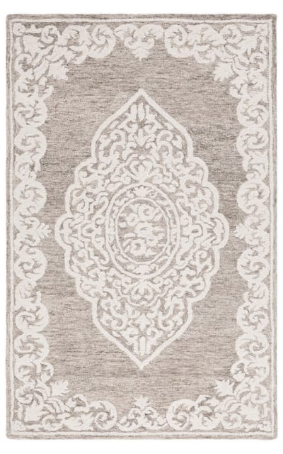 Abstract Abt358B Beige - Ivory Area Rug