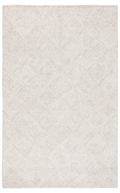 Abstract Abt427f Grey - Ivory Area Rug