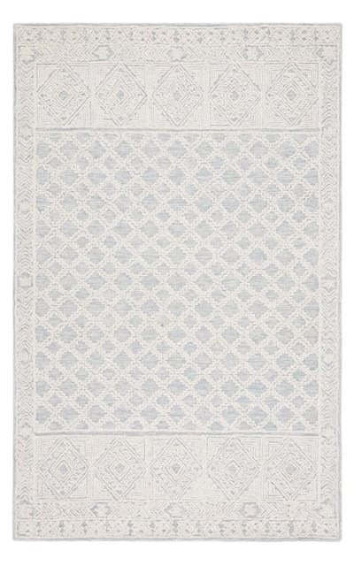 Abstract Abt466m Blue - Ivory Area Rug