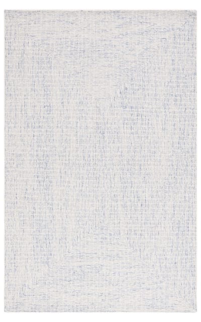 Abstract Abt480M Blue - Ivory Area Rug