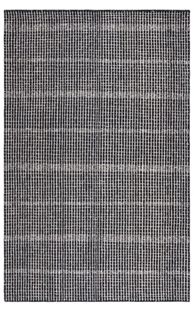 Abstract Abt482Z Black - Ivory Area Rug