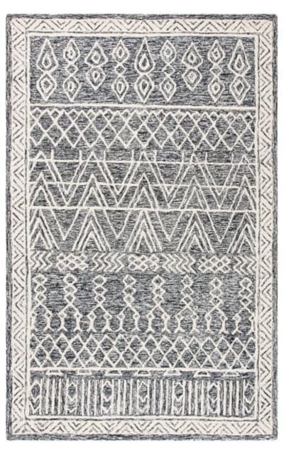 Safavieh Abstract Abt558a Ivory - Black Area Rug