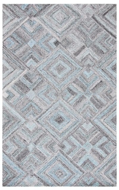 Safavieh Abstract Abt642f Grey - Turquoise Area Rug