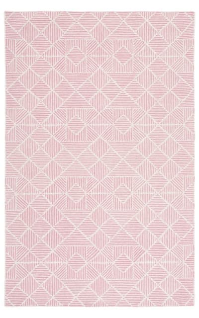 Abstract Abt763u Pink - Ivory Area Rug