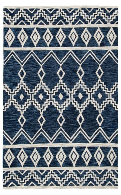 Abstract Abt851n Navy - Ivory Area Rug