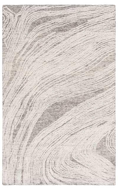 Abstract Abt925H Charcoal - Ivory Area Rug