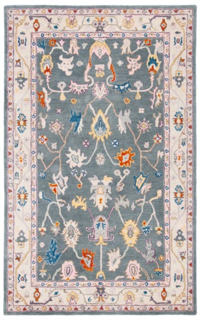 Safavieh Anatolia An513g Dark Grey - Ivory Area Rug