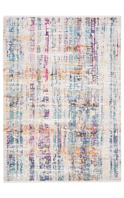 Aria Ara720a Ivory - Turquoise Area Rug