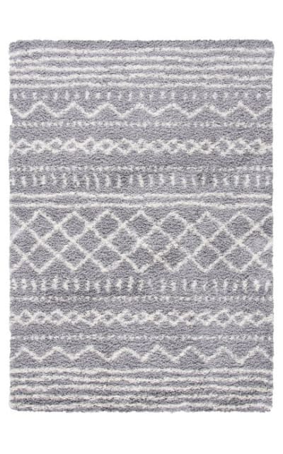 Arizona Shag Asg741g Grey - Ivory Area Rug
