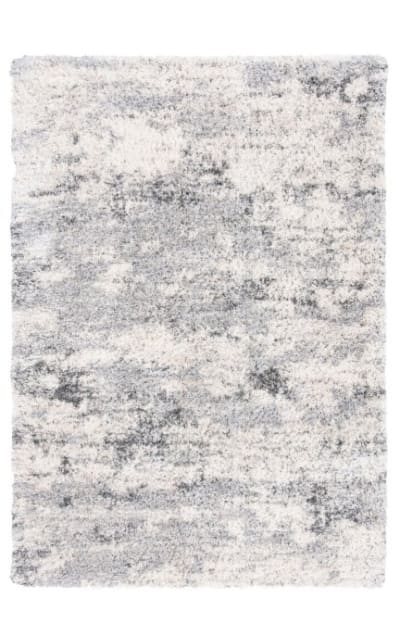 SAFAVIEH Berber Shag Collection Area Rug - 5'5" X 7'7", Beige & Grey, Dots Design