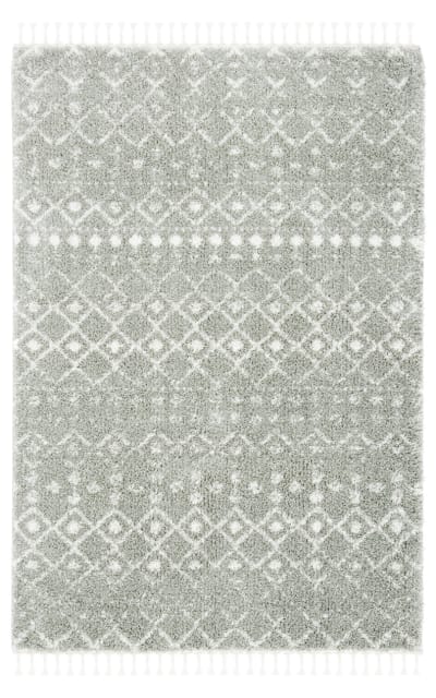 Berber Fringe Shag BFG516W Sage - Ivory Area Rug