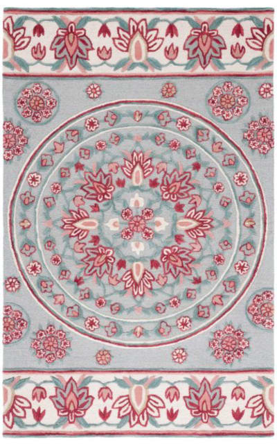 Safavieh Bellagio Blg601g Light Grey - Ivory Area Rug