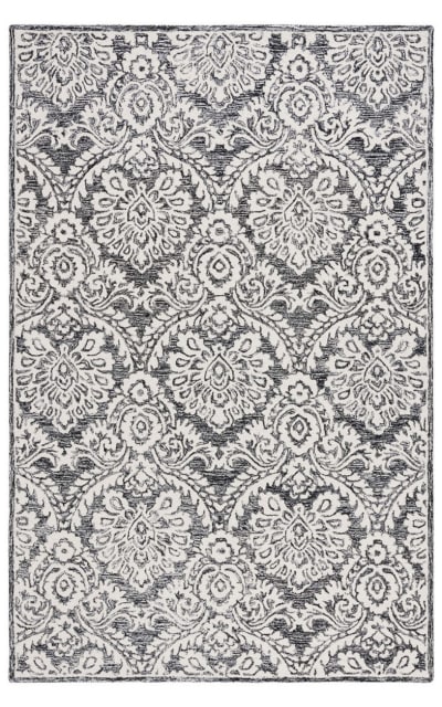 Safavieh Blossom Blm106Z Black - Ivory Area Rug