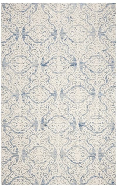 Blossom Blm112m Blue - Ivory Area Rug