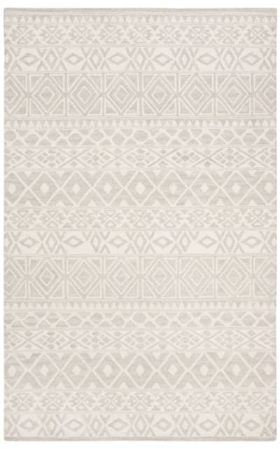 Blossom Blm113g Silver - Ivory Area Rug