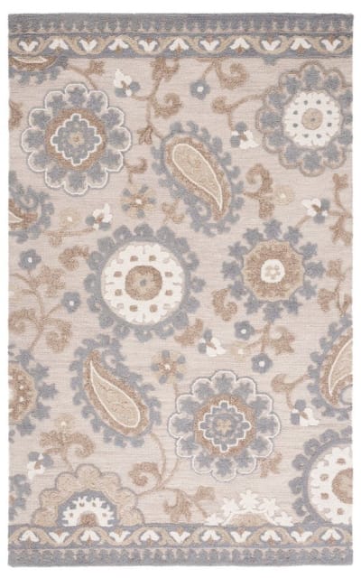 Blossom Blm375f Grey - Beige Area Rug