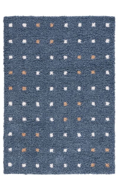 SAFAVIEH Calico Shag Collection Accent Rug - 4' x 6', Ivory & Taupe, Polka Dot Design, Non-Shedding & Easy Care, 1.6-inch Thick Ideal for High Traffic Areas in Entryway, Living Room
