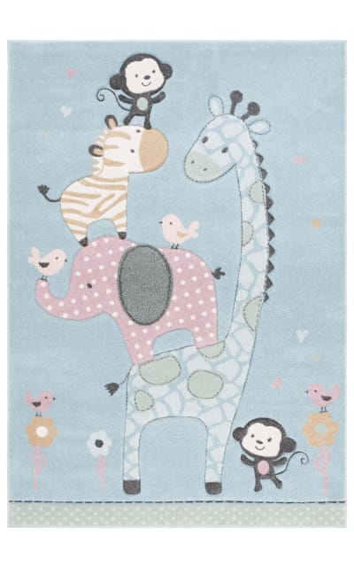 Carousel Kids Crk120K Blue Area Rug