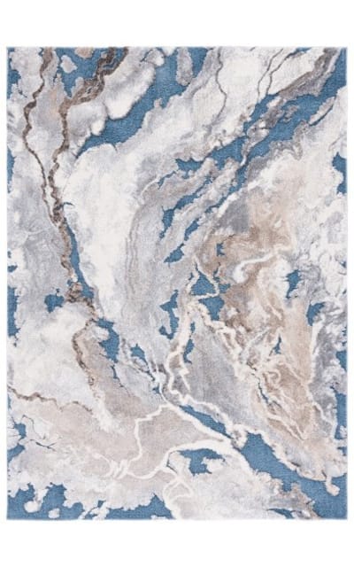 Cyrus Shag Cyr121m Blue - Beige Area Rug