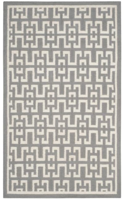 Safavieh Dhurries Dhu621b Soft Grey - Ivory Area Rug